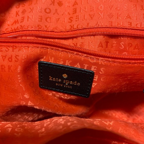 Kate Spade | Women's Two Tone Leather Satchel Purse Handbag - Picture 7 of 13